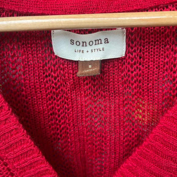 Sonoma Cardigan button closure size small  
Red - Picture 5 of 6